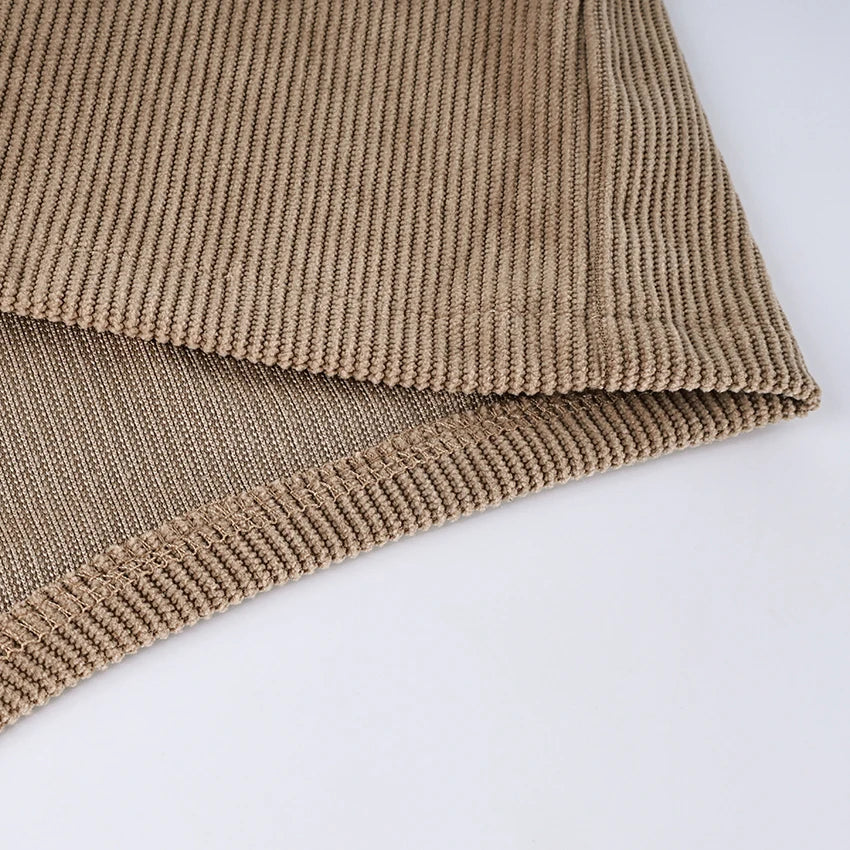 Corduroy Beige Shorts