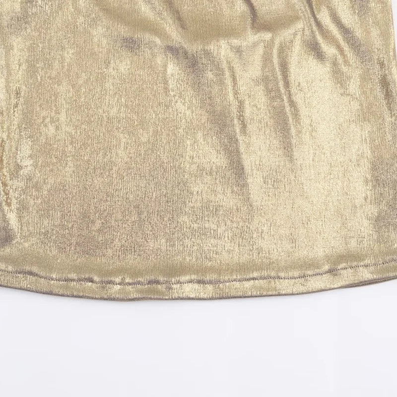 Gold Halter Neck Tank