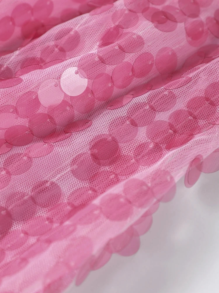 Halter Neck Sequin Bead Dress