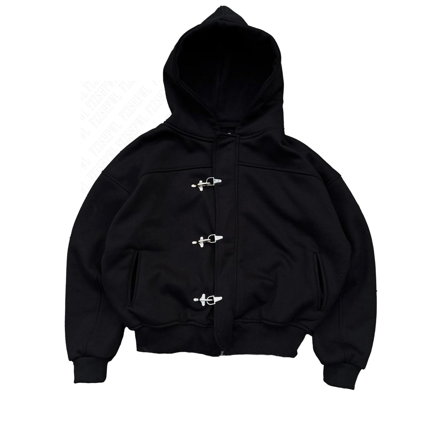 button up long sleeve pullover hoodie