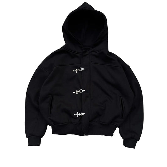 button up long sleeve pullover hoodie