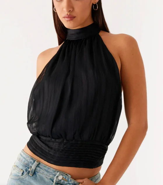 Backless Halter Top