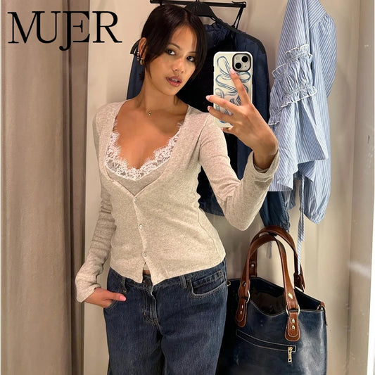 Lace Cropped Cardigan