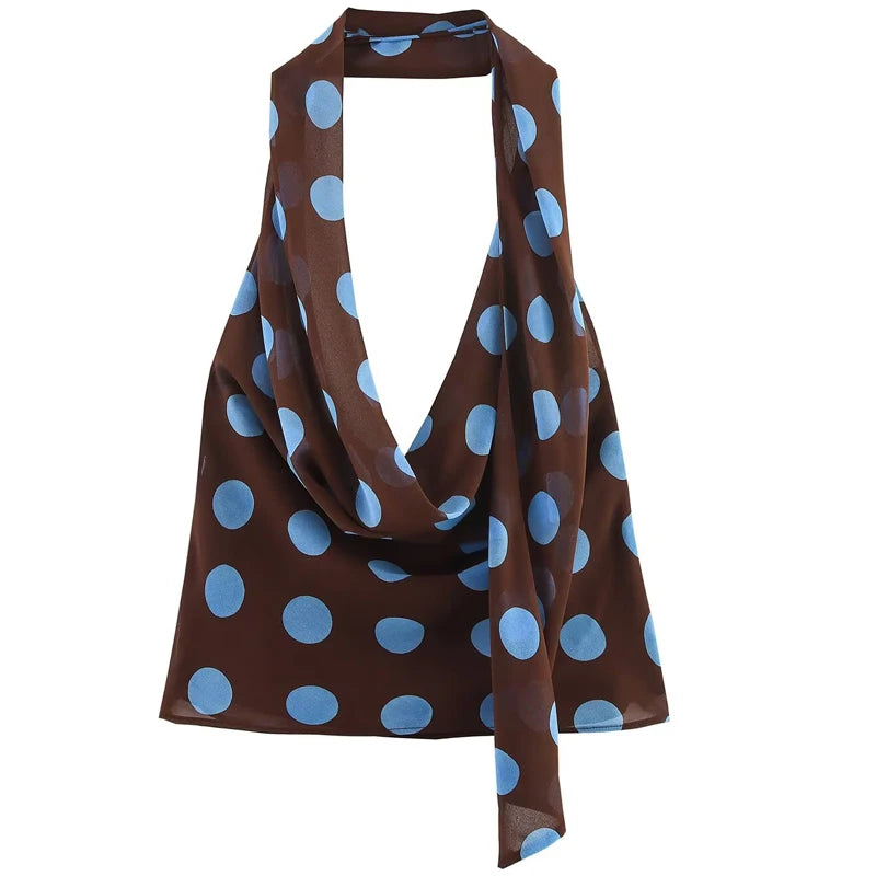 Chiffon Polka Dot Skirt Set