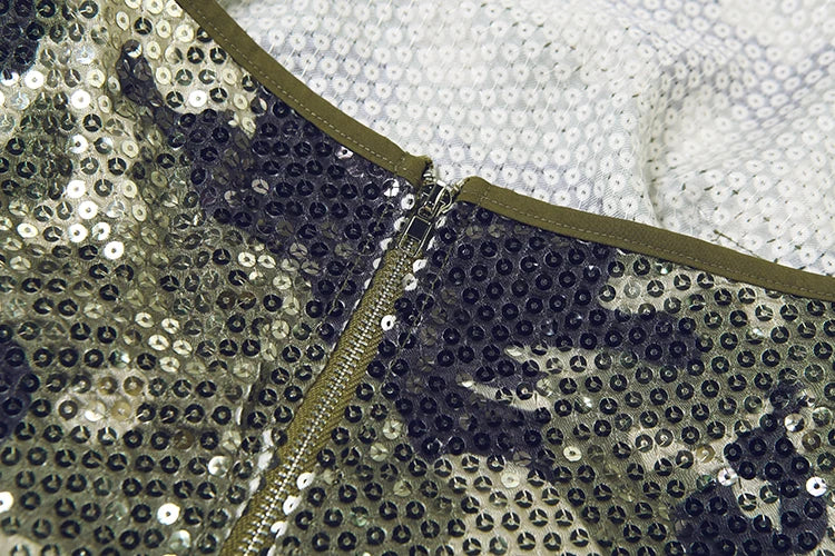 Camouflage Print Sequins Camisole