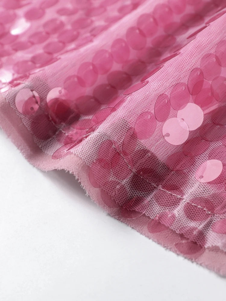 Halter Neck Sequin Bead Dress